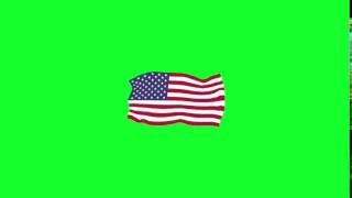 FREE GREEN SCREEN - American  Flag Blowing In The Wind (SOFT BREEZE VERSION) screenshot 3