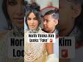 North Thinks Kim Looks ‘Fake’ #shorts #northwest #kimkardashian