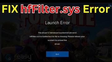 How To Fix hfFilter.sys Is Loaded But Its File Is Missing Error In Windows 11