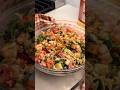 Easy shrimp and white bean orzo salad #pastasalad #tahinisauce #weeknightdinner #recipes