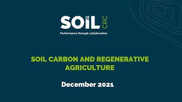 Soil carbon and regenerative agriculture