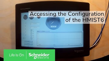 How do I get to the configuration menu in the Harmony HMISTW Web HMI | Schneider Electric