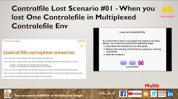 Controlfile Lost Scenario #01 - When you lost 1 Controlefile in Multiplexed Controlefile Env
