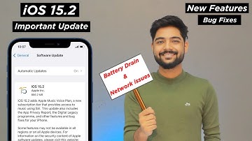 iOS 15.2 Stable version ! Very import update - New features & Bug Fixes  ( Battery drain & network )
