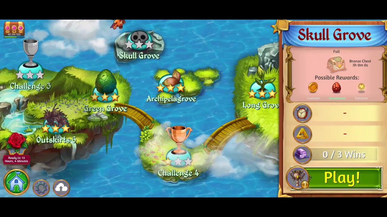 Merge dragons skull grove level - YouTube
