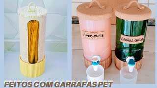 IDEIAS Para Fazer Com GARRAFAS Pet | FAÇA Lindos POTES Organizadores! passo A passo!