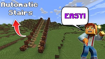 Minecraft: How to Make Easy Automatic Stairs in 2 minutes!