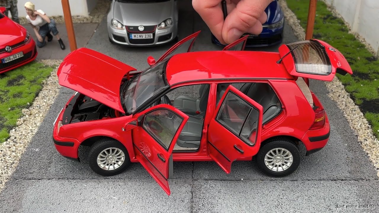 1:18 Volkswagen Golf IV 1.6 SR 5-door, Tornado red - China dealer model  [Unboxing]