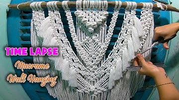 TIME LAPSE | DIY Driftwood Large Macrame Wall Hanging with ONLY Square Knots | Tutorial by LIT decor