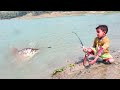 Fishing Video || The fun of watching the fishing scene in the field canal is different || Trap 2024