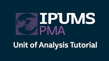 IPUMS PMA: Unit of Analysis Tutorial