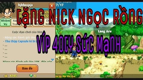 Tặng Nick Ngọc Rồng Cực Víp Lần Đầu Đến Với Thế Giới Ngọc Rồng Online