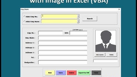 How To Create A Simple Database with Image in Excel (VBA)