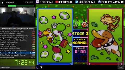 SNES - Tetris Attack - VS Mode Speedrun (Easy - Very Hard, BALL Code) - 11:38 IGT (26:52 RTA)