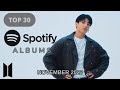 [TOP 30] MOST STREAMED BTS ALBUMS ON SPOTIFY | November 2023