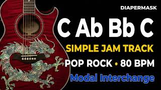 C Ab Bb C Backing Track | 80 BPM | C Major Jam Track | POP ROCK