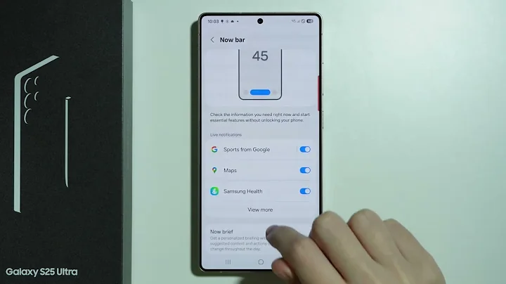 Samsung Galaxy S25 Ultra: How to Turn ON/OFF Now Brief in Now Bar (Disable Brief in Now Bar)