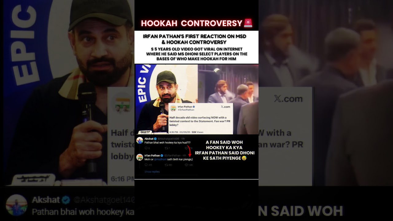 "Irfan Pathan breaks silence on the viral hookah controversy "🗣