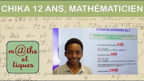 Un jeune nigérian de 12 ans dévoile une propriété de maths