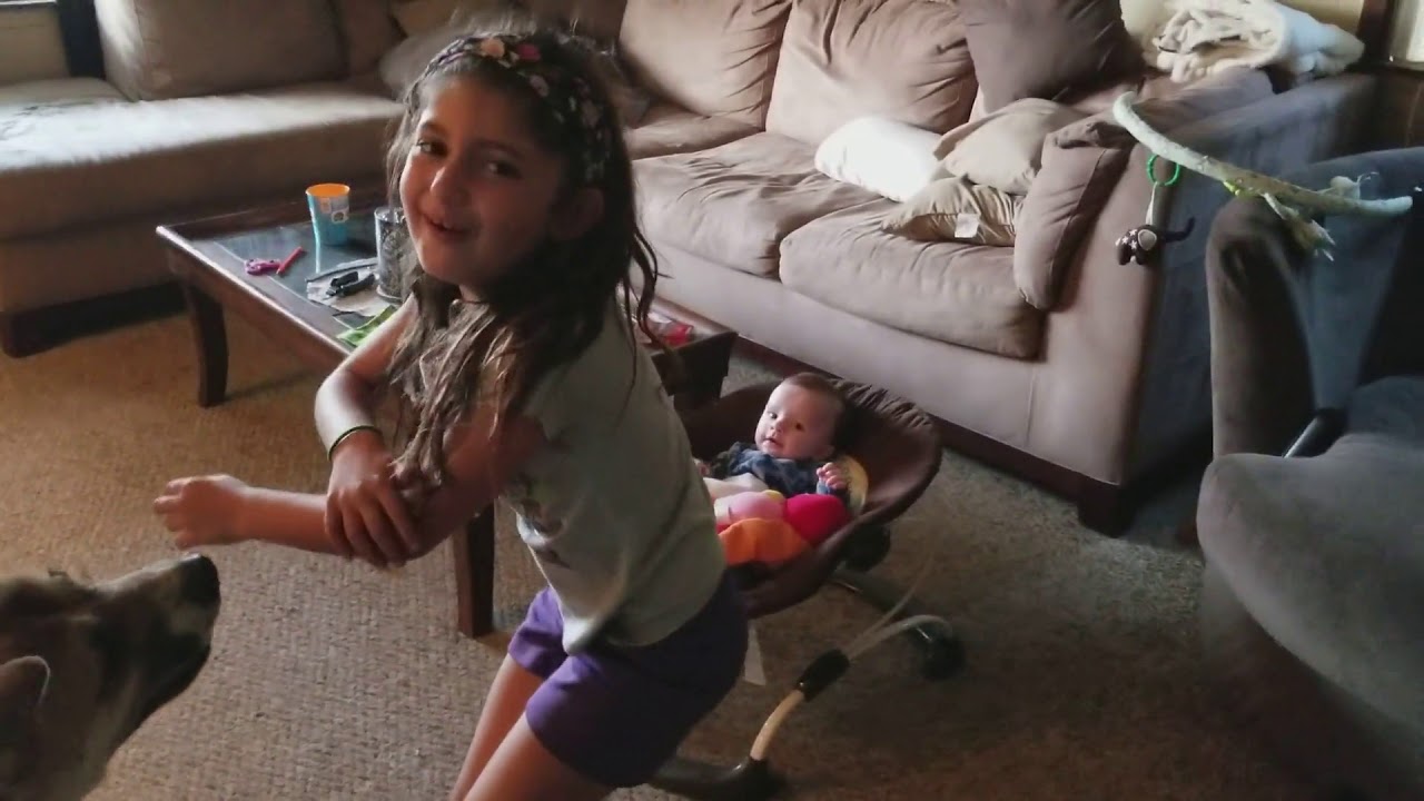 rumble video upload Big sister go's crazy trying to make baby laugh