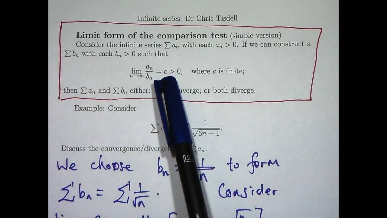 ⁣Series: Limit Comparison Test Ex2. Chris Tisdell UNSW