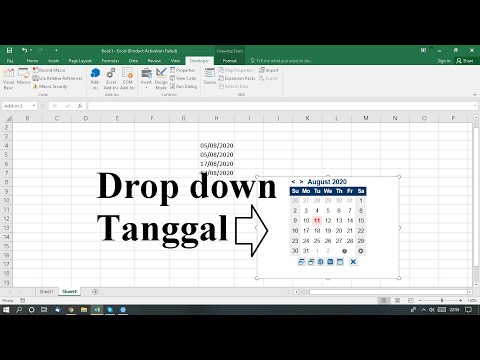 Video: Bagaimana cara memasukkan tarik turun kalender pemilih tanggal di Excel?