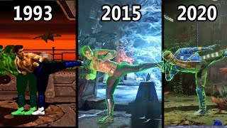 Evolution of Johnny Cage's Shadow kick (1993-2020)