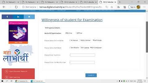 DR BAMU EXAM ONLINE OFFLINE SELECTION