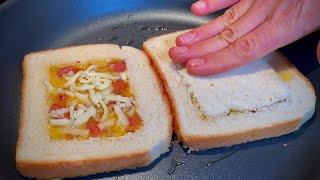 Stuffed Sliced Bread?! Hide the sizzling stuff inside a slice of bread - Kids love it for breakfast!