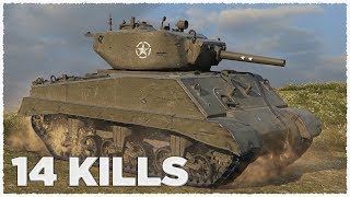 M4A3E2 Sherman Jumbo • 14 Kills • Raseiniai Heroes' Medal and Kolobanov • BEST BATTLE World of Tanks