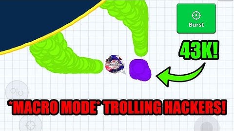 *MACRO MODE* TROLLING MACRO HACKERS!! Agar.io Mobile - VIDEO SKIN HACK REVENGE COMEBACK - Agar.io!