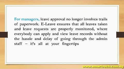 Time Attendance System Singapore With E - Leave Management System