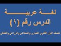 لغة عربية درس 1 ترم اول للصف الاول الثانوي التجاري والصناعي والزراعي والفندقي لغة عربية درس 1 ترم اول للصف الاول الثانوي التجاري والصناعي والزراعي والفندقي