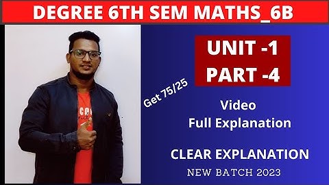 6TH SEM MATHS 6B UNIT 1 PART 4 l #shorttricks4u #6thsemester #maths #uma #latestvidoes