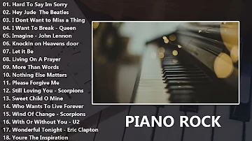 Rock Instrumental Music - Piano covers of rock popular songs 2023 || Full Album||