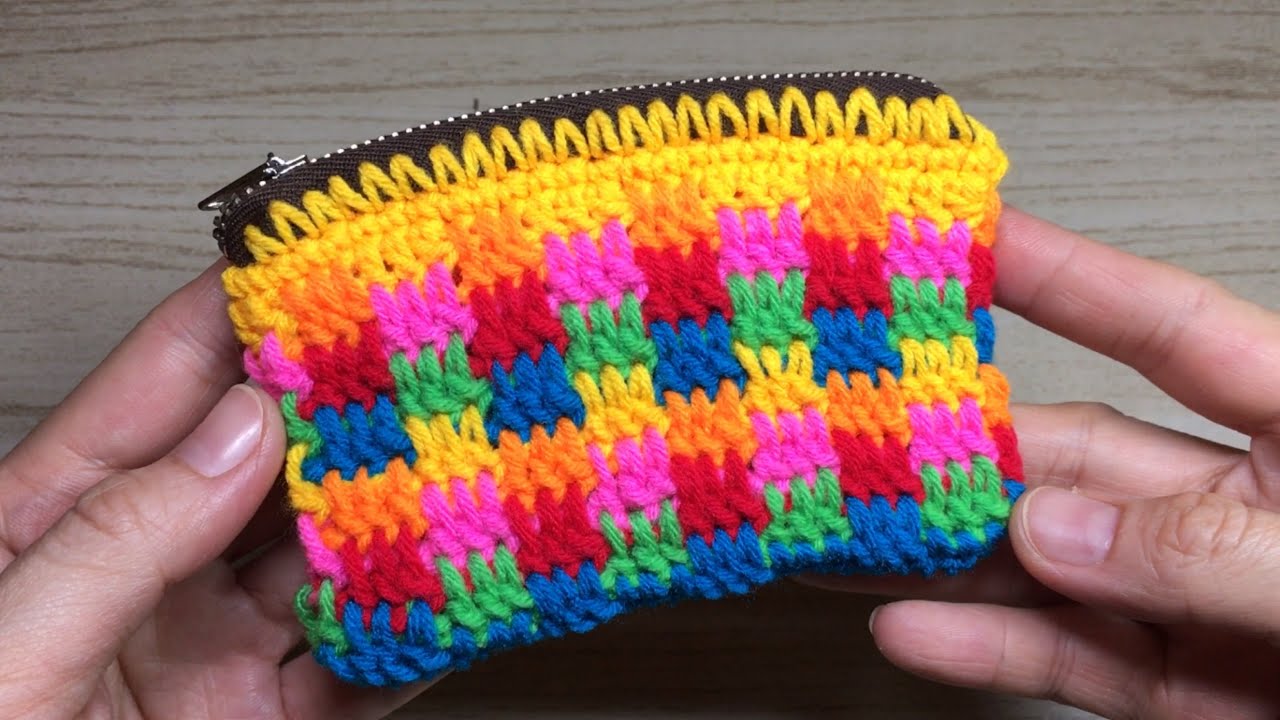 How to Crochet Purse bag with Zipper Crochet Bag Tutorial Beginner