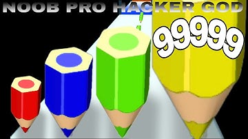 NOOB VS PRO VS HACKER VS GOD in Color Pencil Run Biggest Update part1