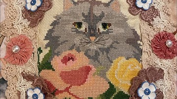 Slow-Stitched Fabric Project Folder - (Part 3) Finished #slowstitching #fabricprojects #repurposing 