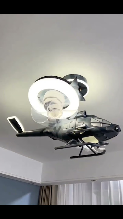 🔥  Product Link in the Comments! 🔥 Futuristic Helicopter LED Ceiling Fan Lamp