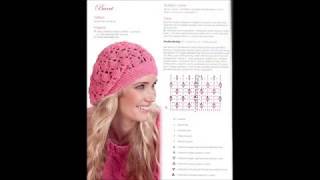 طواقي نسائية مع الباترون crochet hats