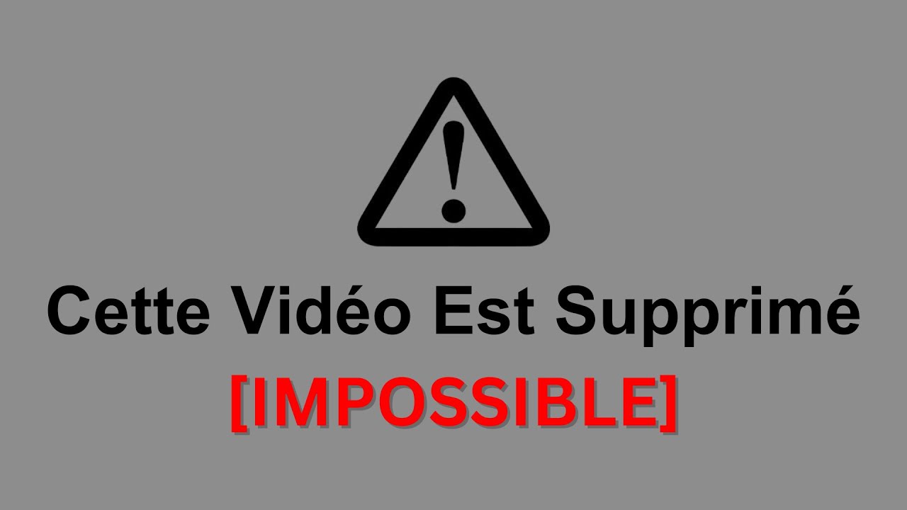 [Cette vidéo est supprimée] - YouTube