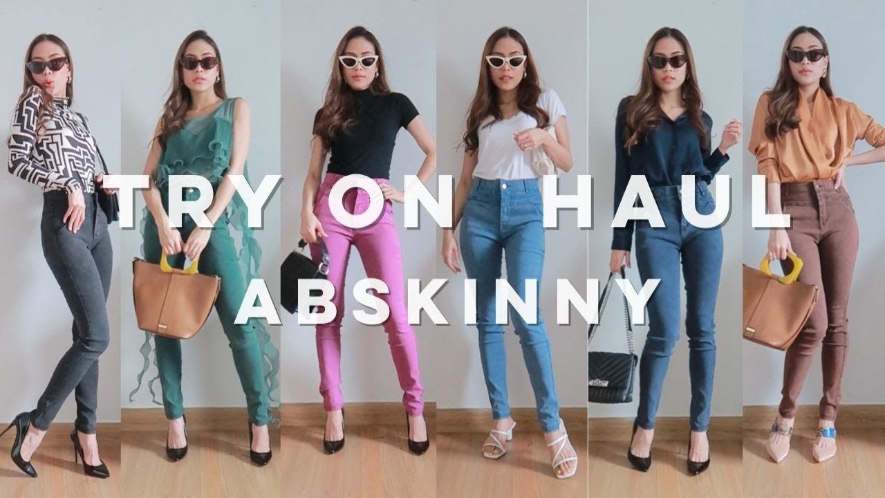 กางเกง สี  Update New  ใส่กางเกง 6 ตัว 6 สี 6 สไตล์  abskinny