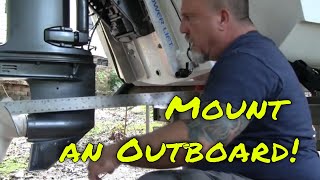How to Mount an Outboard  Set Height Correctly and Rig  Boston Whaler 13 Restoration Part 19