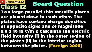 Two large parallel thin metallic plates are placed close to each other. The plates have surface char