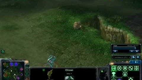 Ghost with Nuke demonstration actual damage against Zerg Hachery -Starcraft 2 beta_1