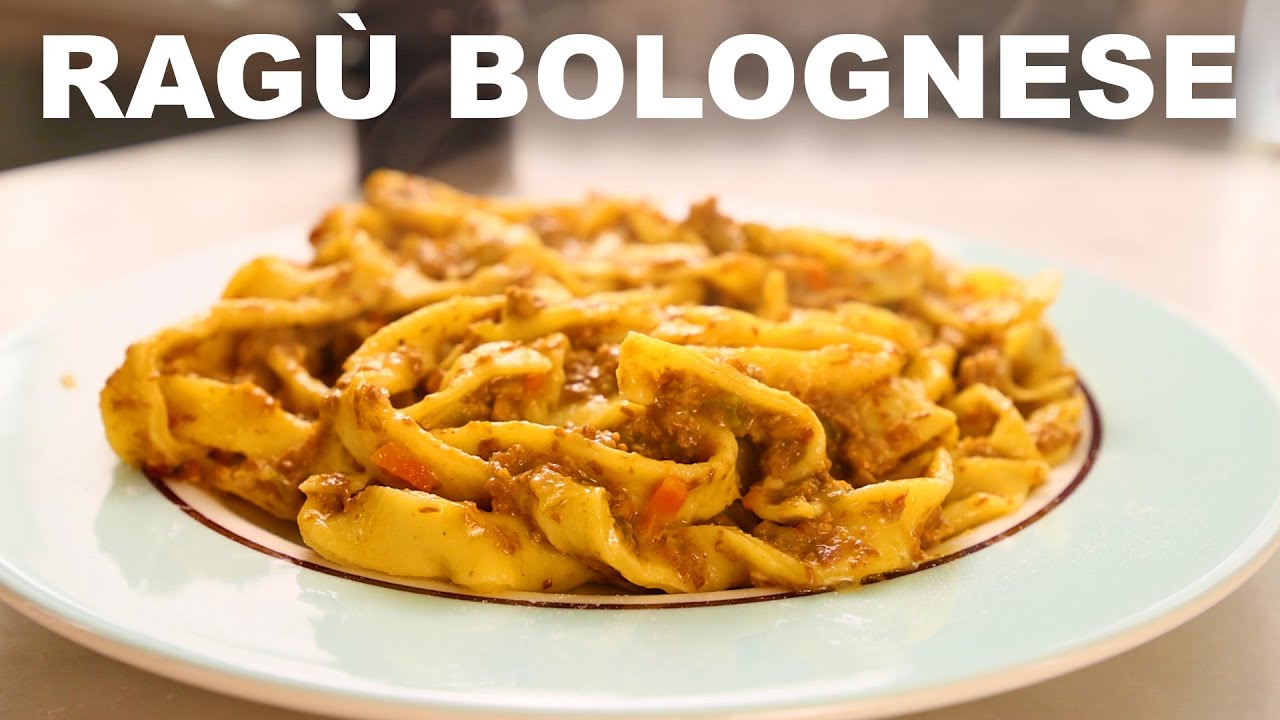 Traditional ragù alla bolognese, with fresh egg tagliatelle