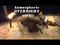 DUGOUT LIFE: atmospheric OVERNIGHT stay. Hiding in a HUGE dugout BUSHCRAFT. PART 21