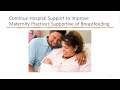 From Hospital to Community: Monitoring, Promoting and Supporting Breastfeeding