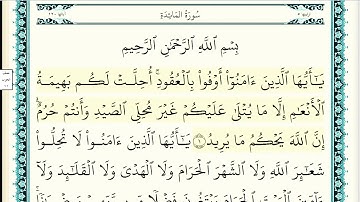 سورة المائدة بصوت القارئ ياسر سلامة