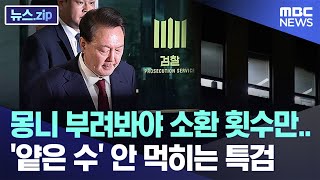 몽니 부려봐야 소환 횟수만.. '얕은 수' 안 먹히는 특검 [뉴스.zip/MBC뉴스]
